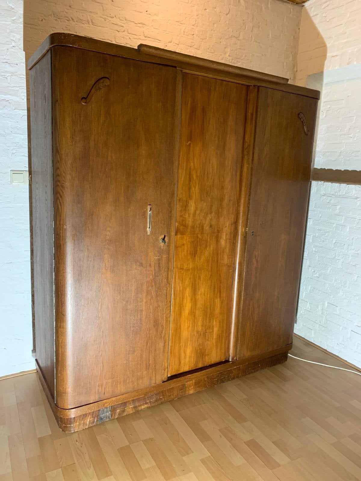 Vintage kledingkast, Ophalen, Gebruikt, 150 tot 200 cm, Eikenhout
