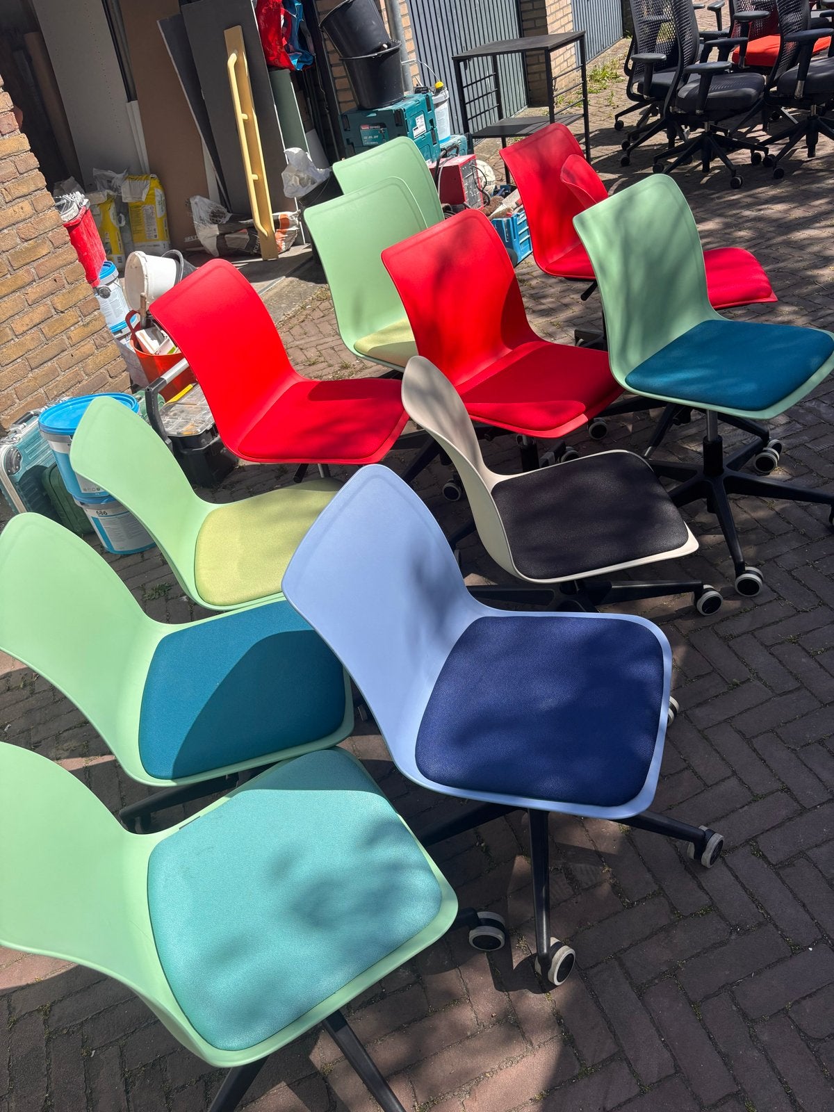 12 FP collection design stoelen bureaustoelen kantoor meubel, Ophalen, Zo goed als nieuw, Groen, Bureaustoel