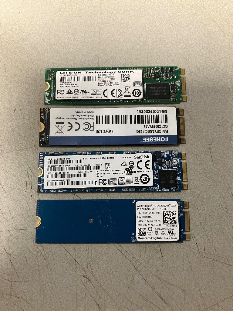 4x 256GB M2 SATA ssd's (80mm), Computers en Software, Harde schijven, Intern, Gebruikt, 256GB, Ophalen of Verzenden