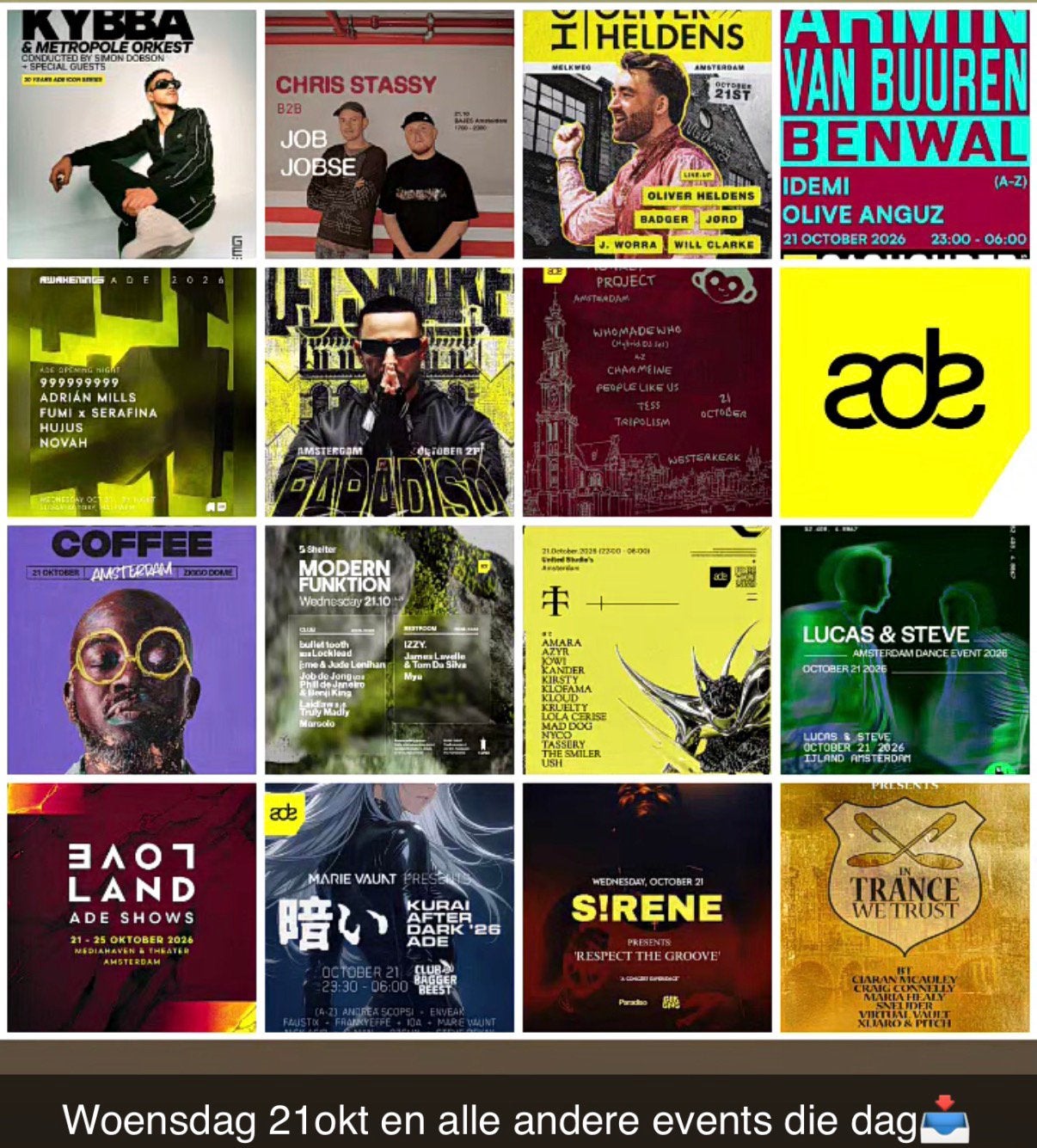 ADE Feesten tickets beschikbaar betalen op aankomst