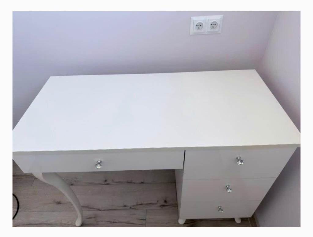 witte kaptafel / bureau, Ophalen, Gebruikt, 110 cm, Overige merken