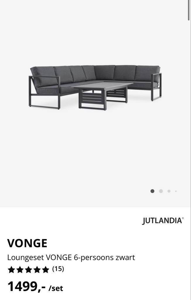 Jysk Vonge loungeset, Tuin en Terras, Ophalen, Gebruikt, Meer dan 8 zitplaatsen, Aluminium