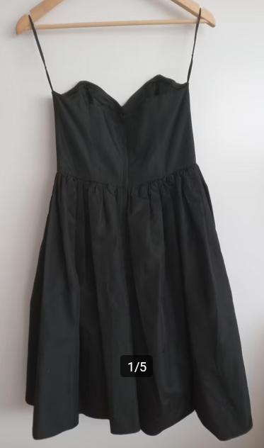 Katerina strapless galajurk met roos, maat 38, Kleding | Dames, Gelegenheidskleding, Overige typen, Verzenden, Zwart, Nieuw