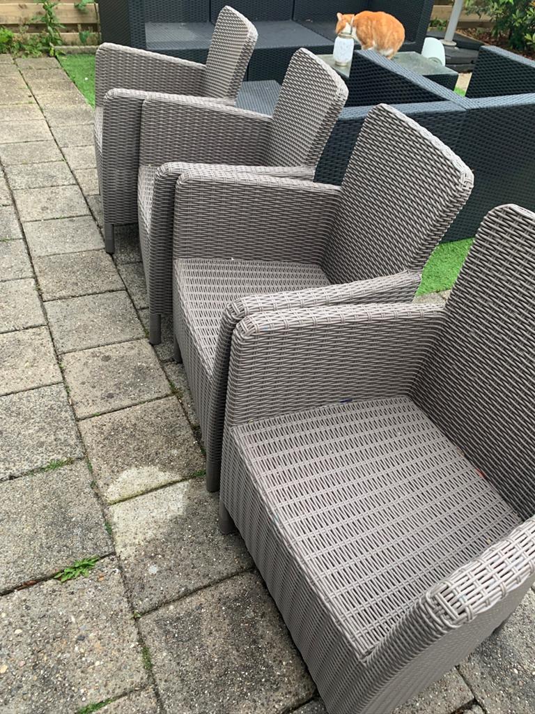 Alberti tuinstoelen rotan look, Tuin en Terras, Ophalen, Zo goed als nieuw, Rotan