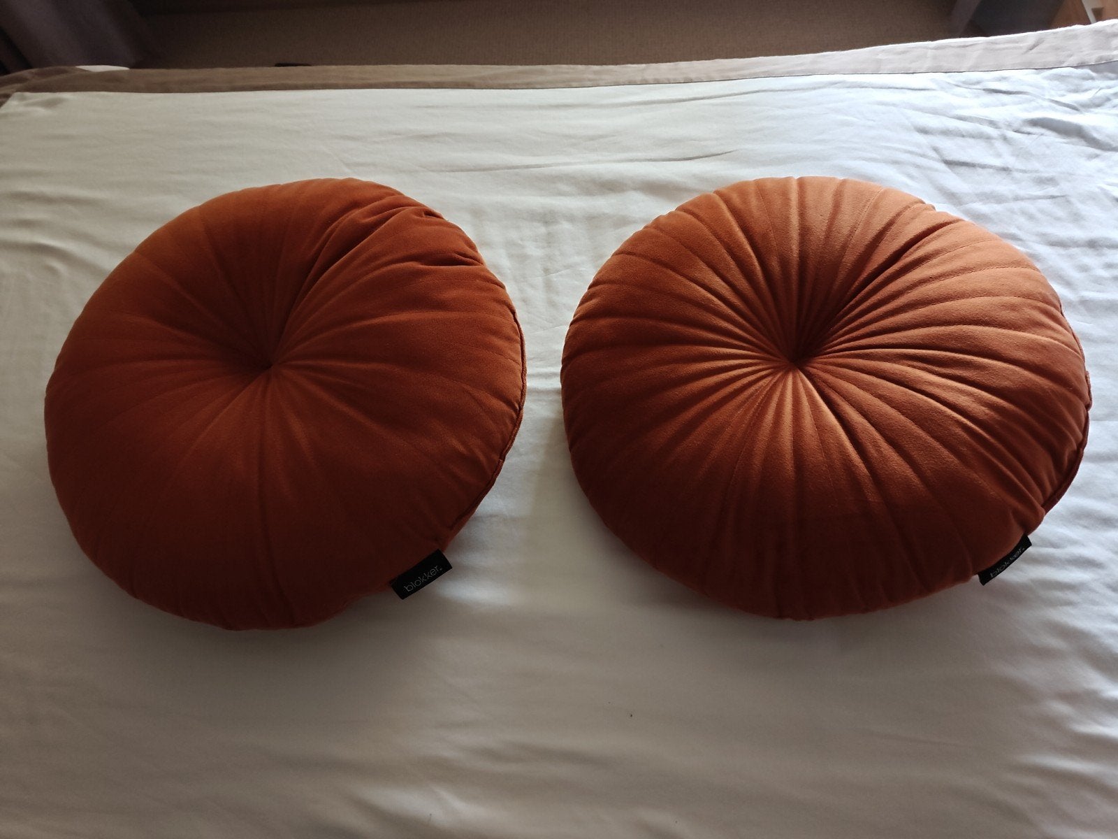 Ronde kussentjes Kojak kleur zgan +/- 40 cm, Ophalen, Overige merken, Rond, Oranje
