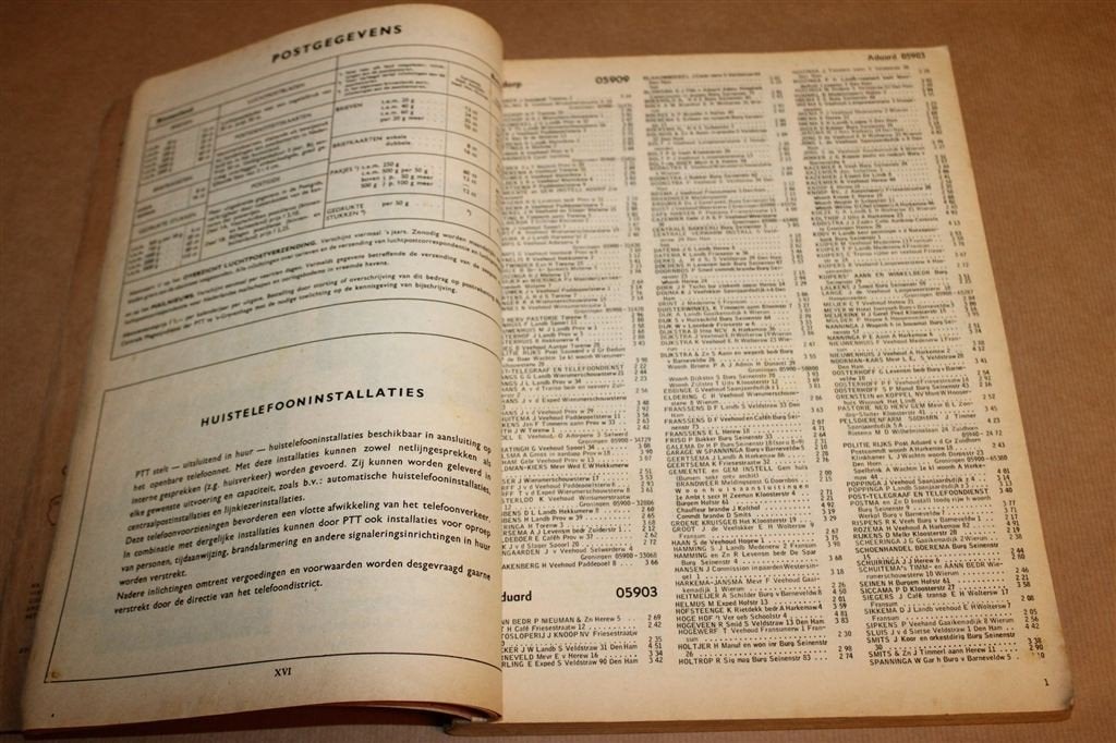 Telefoongids District Groningen 1961 — PTT Vintage Gids, Verzenden, Gelezen