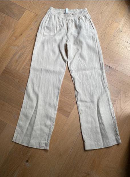 Kyra Linnen Broek Maat S model Lieke, Beige, Nieuw, Ophalen of Verzenden, Maat 36 (S)