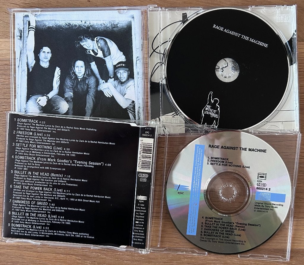 RAGE AGAINST THE MACHINE - Battle of LA & Bombtrack (2 CDs), Ophalen of Verzenden, Zo goed als nieuw, Hardrock, Speciale editie