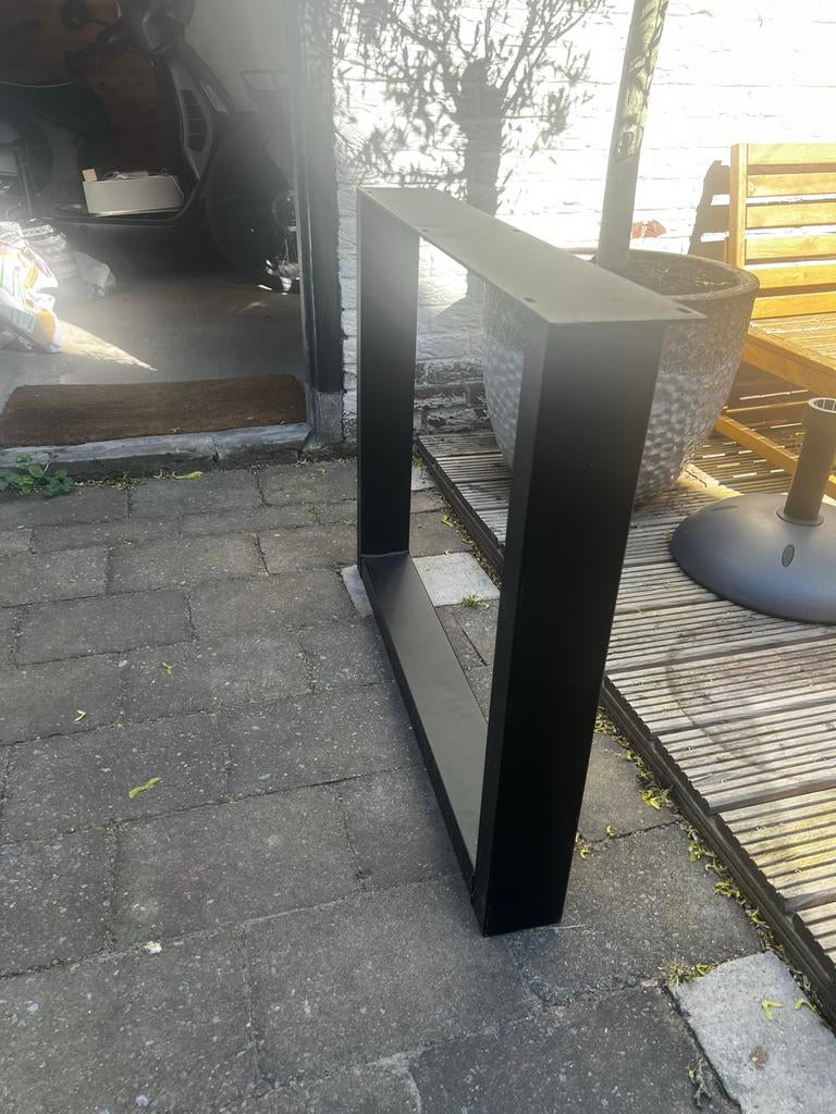 Zwart metalen tafelpoot, 70 cm hoog, Ophalen, Tafelpoot, Minder dan 50 cm, 50 tot 100 cm