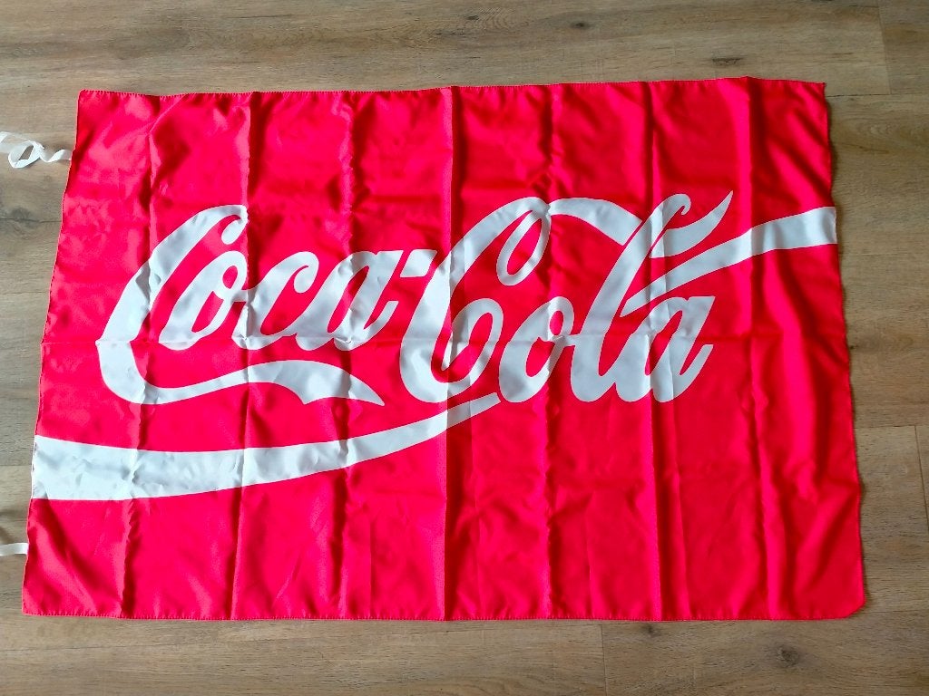 Coca Cola drank merken reclame vintage logo vlag, Verzamelen, Merken en Reclamevoorwerpen, Ophalen of Verzenden, Zo goed als nieuw
