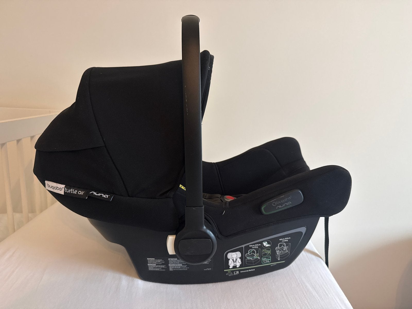 Bugaboo Turtle Air by Nuna maxi cosi, Autogordel of Isofix, Zijbescherming, Zo goed als nieuw, 0 t/m 13 kg