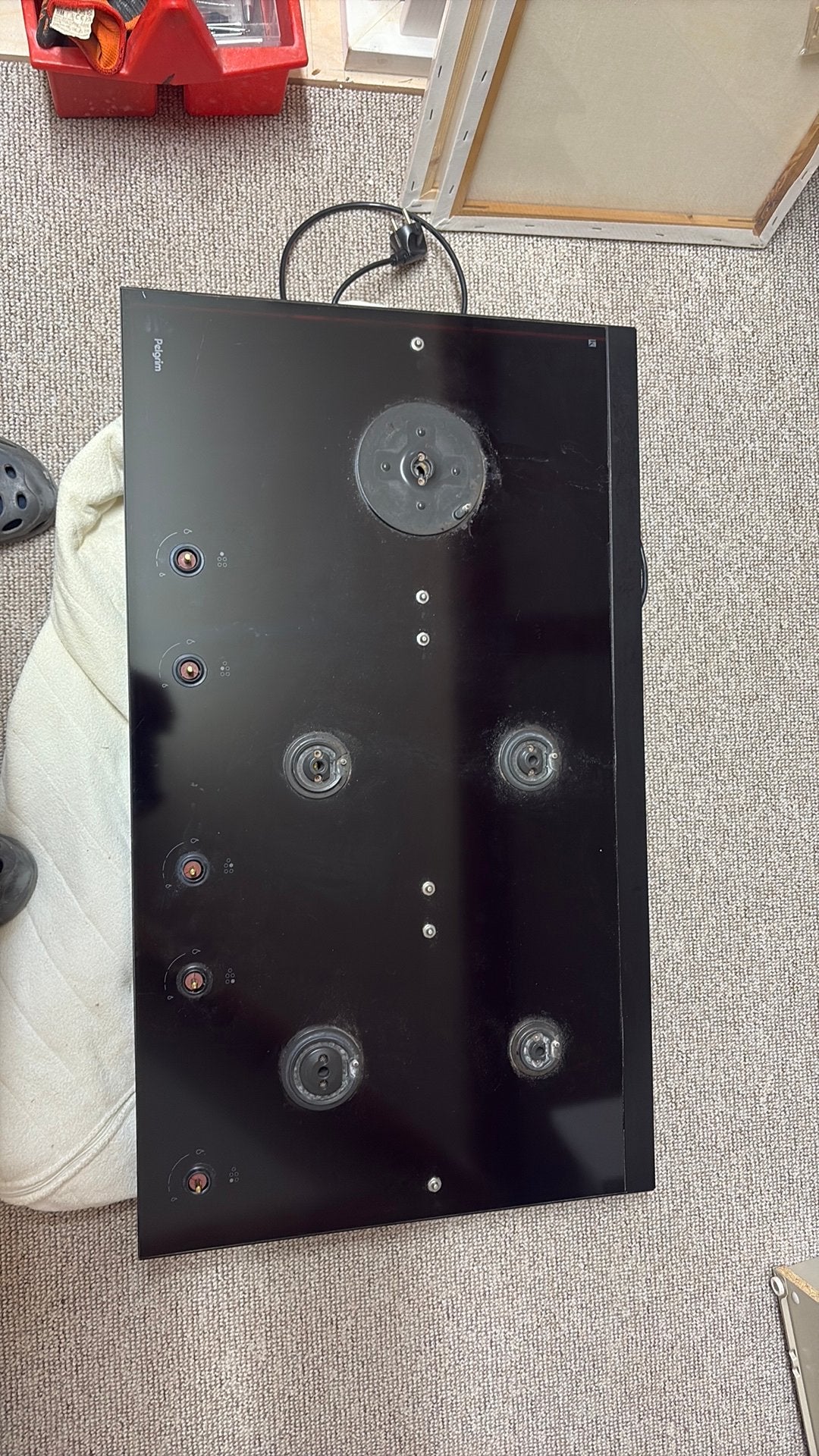 Gas op glas kookplaat 90 cm Pelgrim., Witgoed en Apparatuur, Kookplaten, Ophalen, Zo goed als nieuw, Inbouw, Gas
