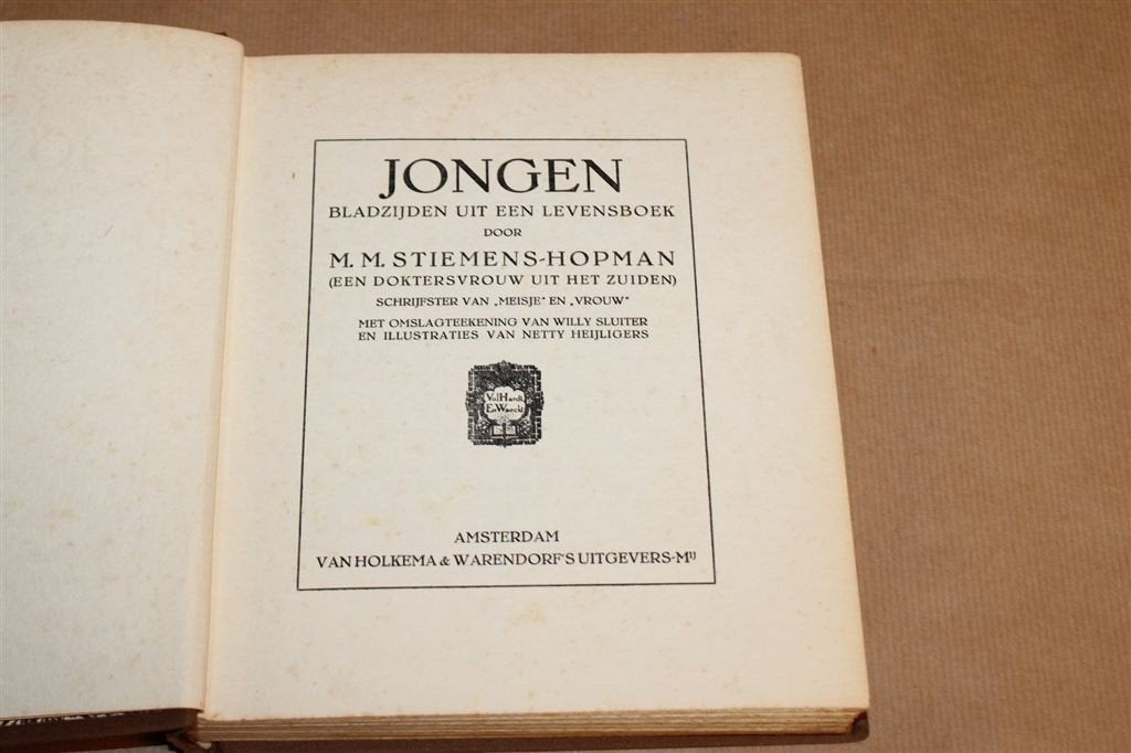 Jongen — Antiek Boek van M.M. Stiemens-Hopman, 1e Druk 1927, Ophalen of Verzenden, Gelezen