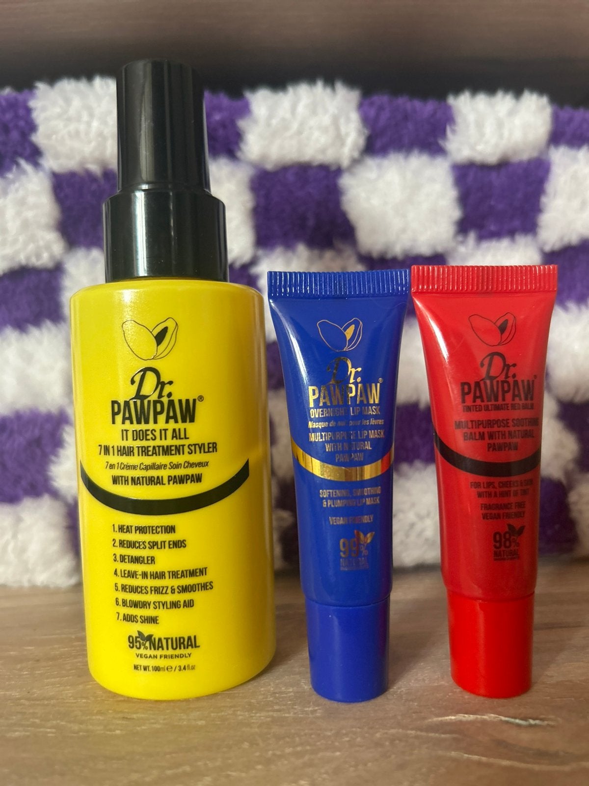 Dr paw paw set hair treatment styler, lip balm & lip mask, Verzenden