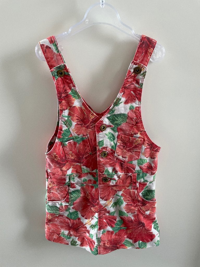 Overgooier met rode bloemen, maat 4A (4 jaar)/ 98/104, La Compagnie des Petits, Meisje, Ophalen of Verzenden, Zo goed als nieuw