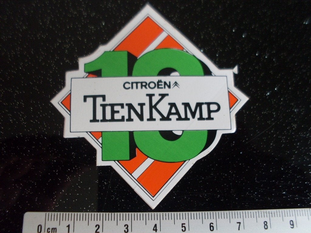 sticker citroen Tien Kamp logo tienkamp, Verzamelen, Stickers, Verzenden, Zo goed als nieuw, Auto of Motor