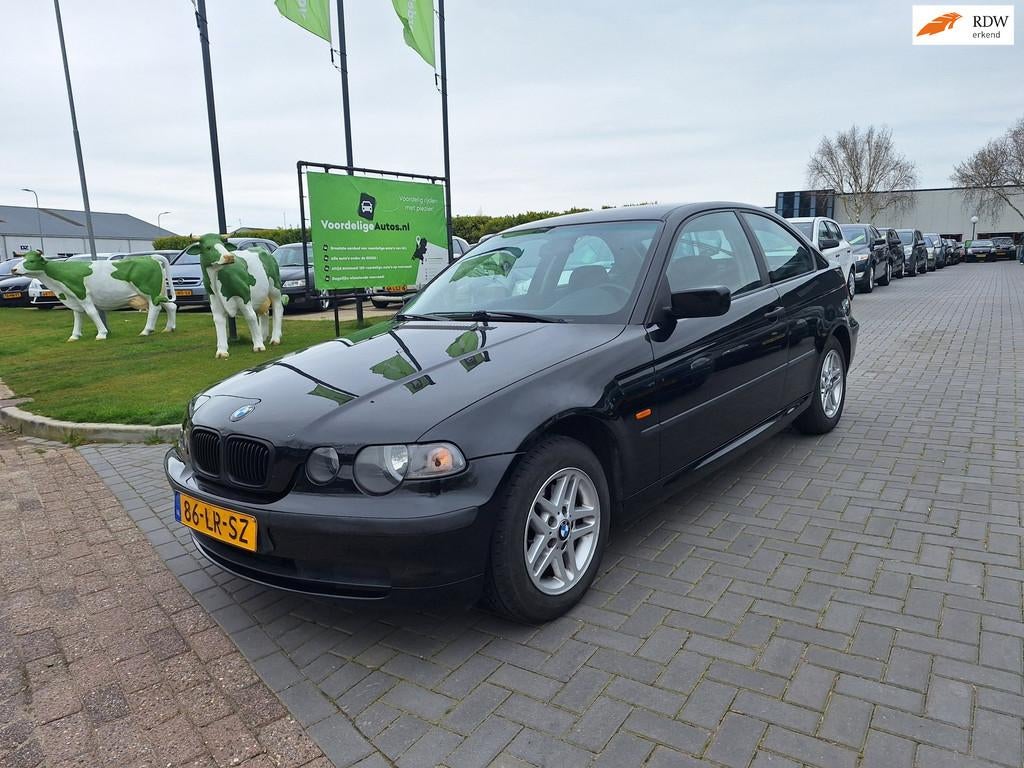 BMW 3-serie Compact 316ti / Sportieve auto / APK april 2027, 4 cilinders, Traction-control, 1796 cc, Zwart