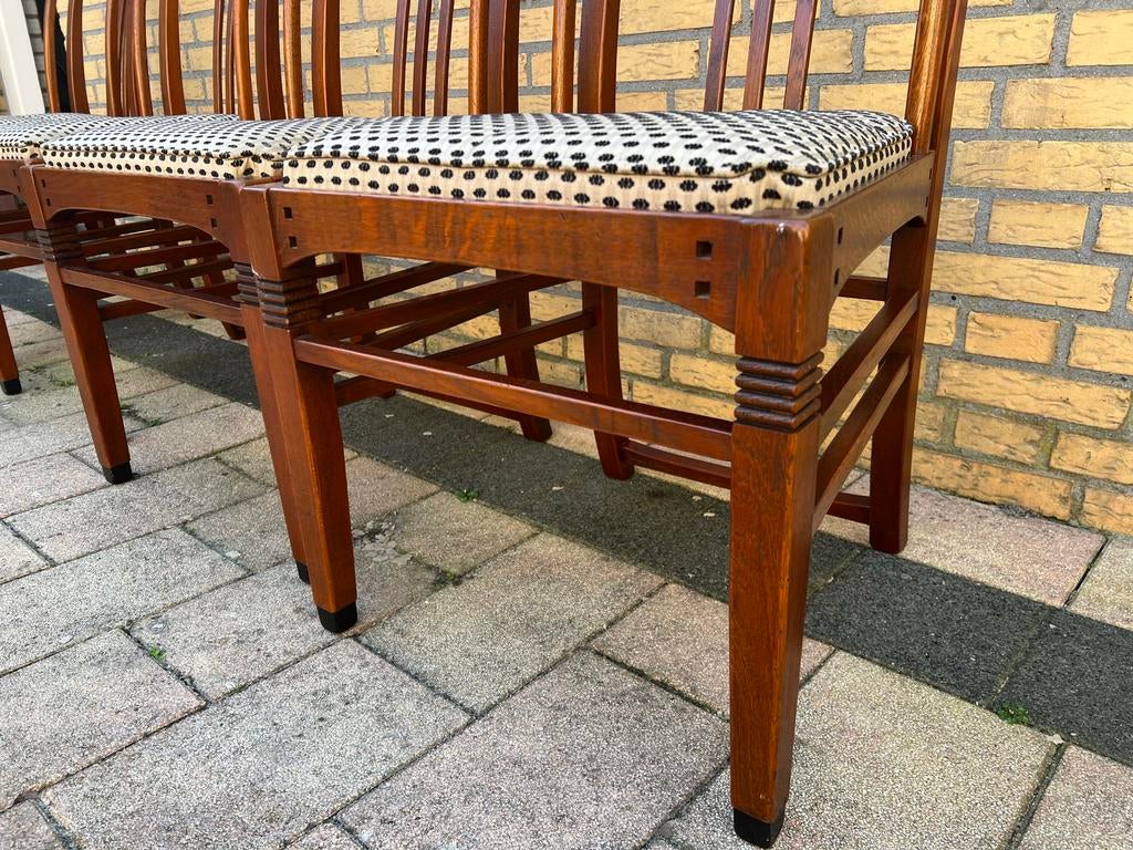 Set van 4 Schuitema Jugendstil Eetkamerstoelen, Ophalen