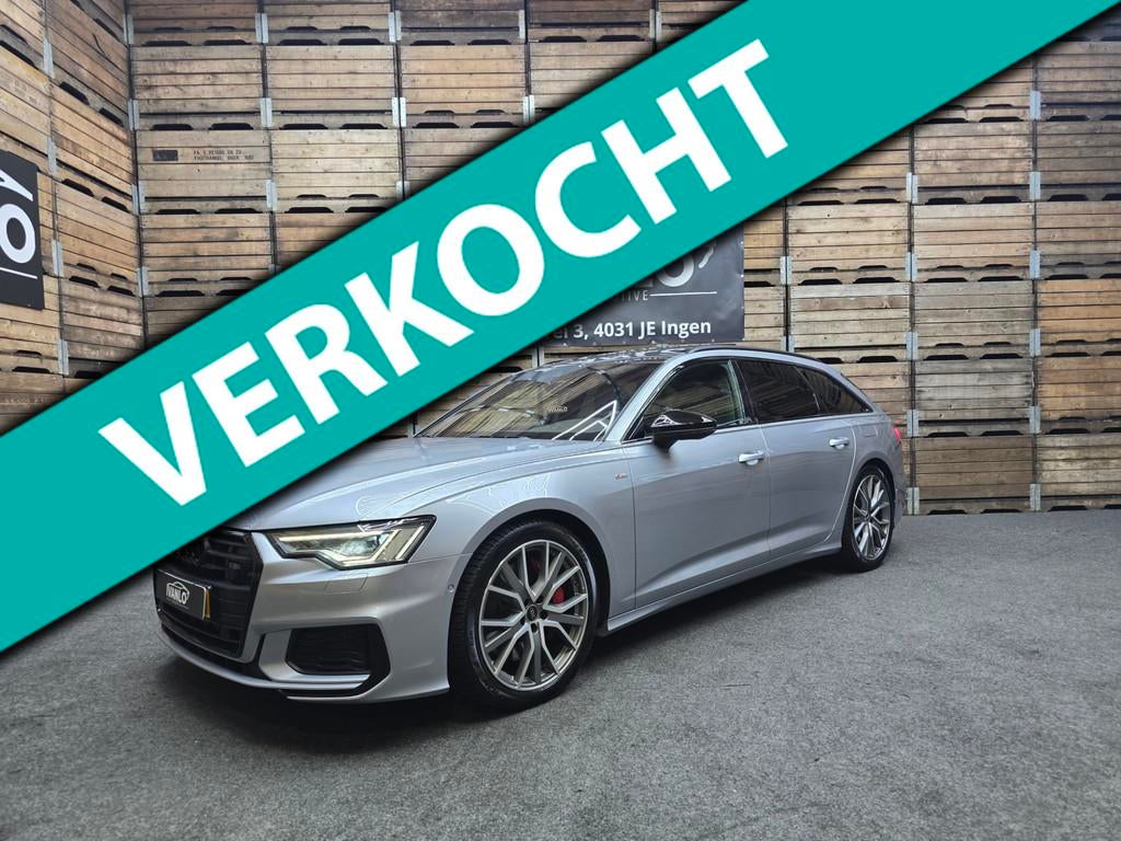 Audi A6 Avant 55 TFSI e quattro Competition S line Pano Led, Automaat, Gebruikt, 4 cilinders, Leder en Stof