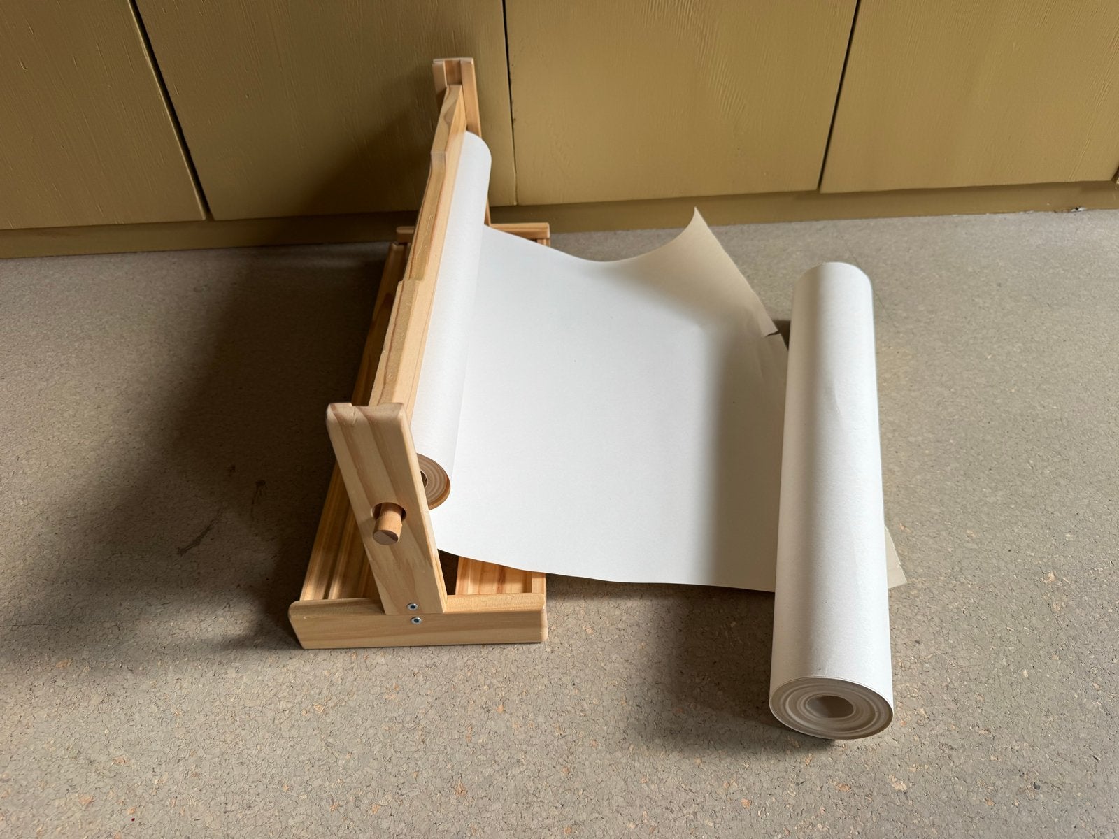 IKEA MÅLA Papierrolhouder met extra papierrol, Ophalen, Gebruikt, Beige, Hout