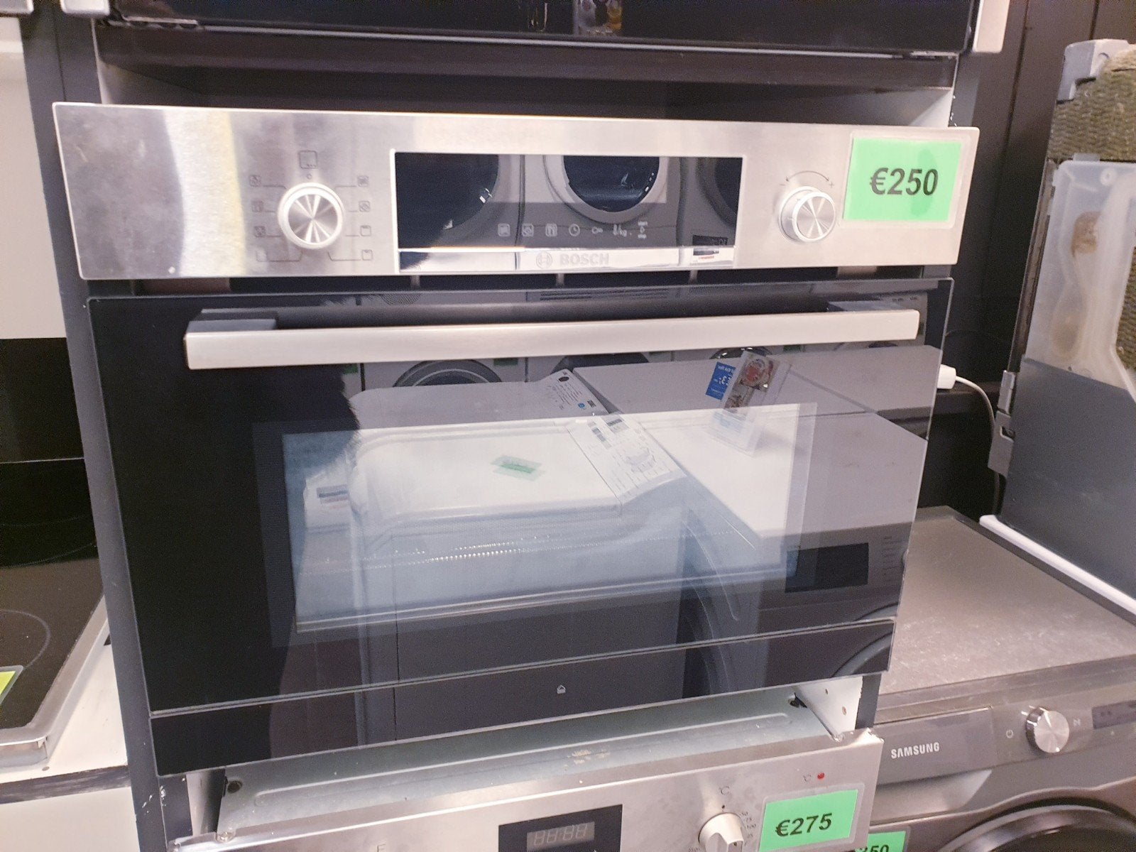 stoom combi magnetron Bosch  60bij45 inc 1jaar garantie, Minder dan 45 cm, Refurbished, Magnetronfunctie, Inbouw