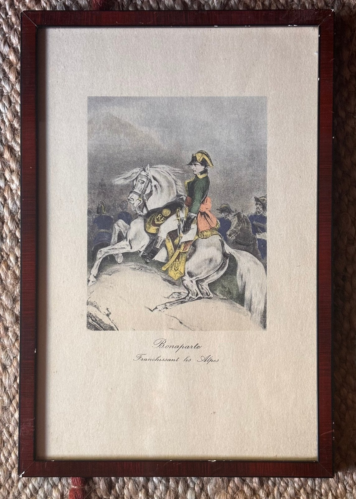 Napoleon Bonaparte prent/kleurenlithografie, Ophalen of Verzenden, Militair, Lithografie, 1800 - 1899