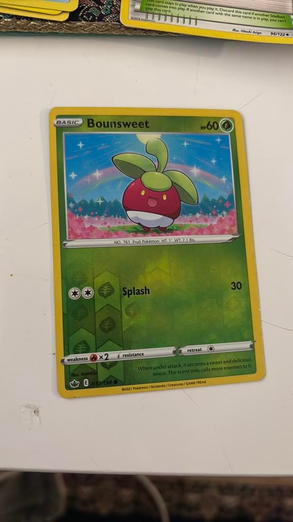Pokemon kaart bounsweet, Ophalen, Zo goed als nieuw, Losse kaart, Foil