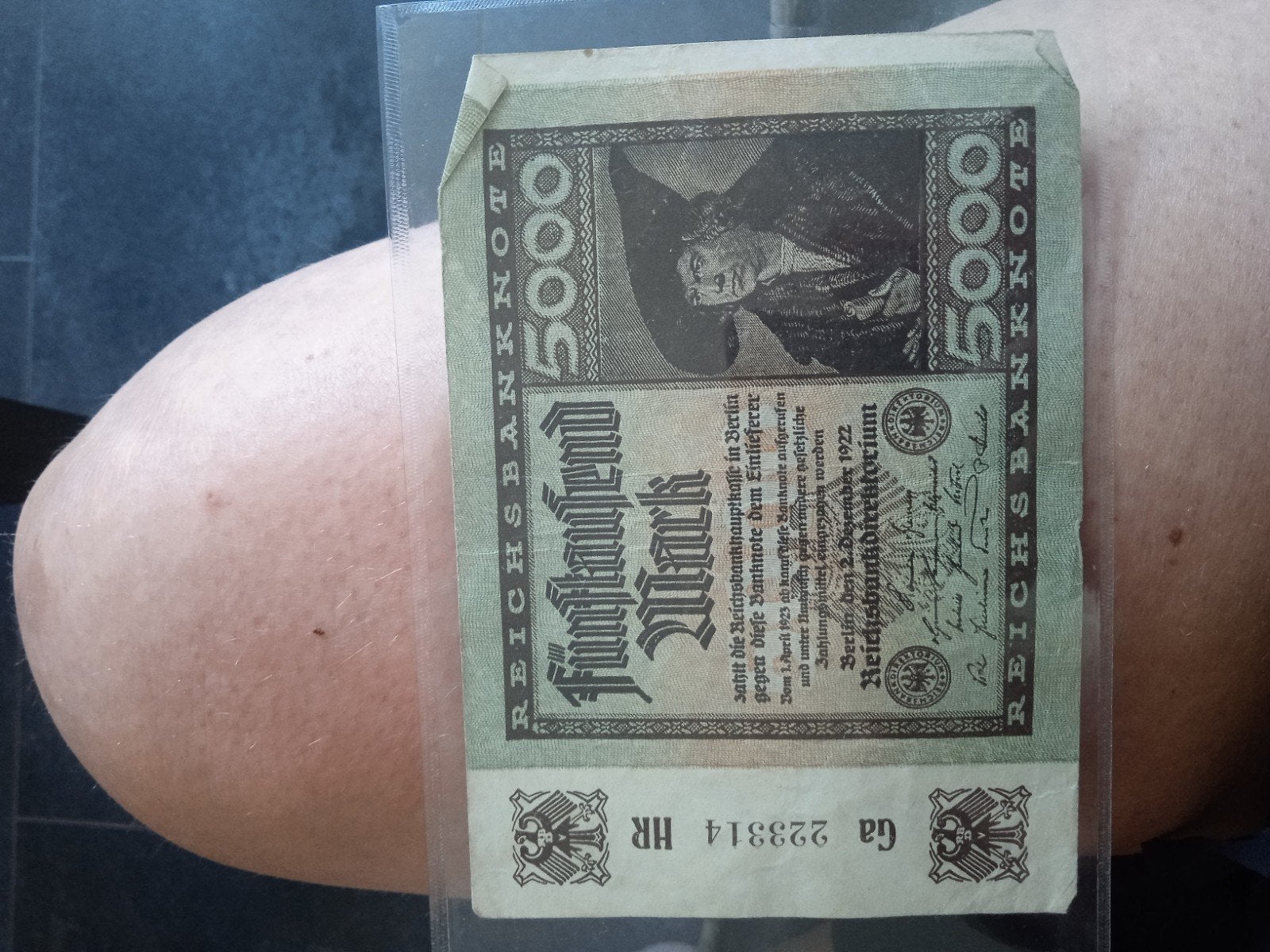 Duitse Reichsbanknote 5000 Mark 1922, Ophalen of Verzenden