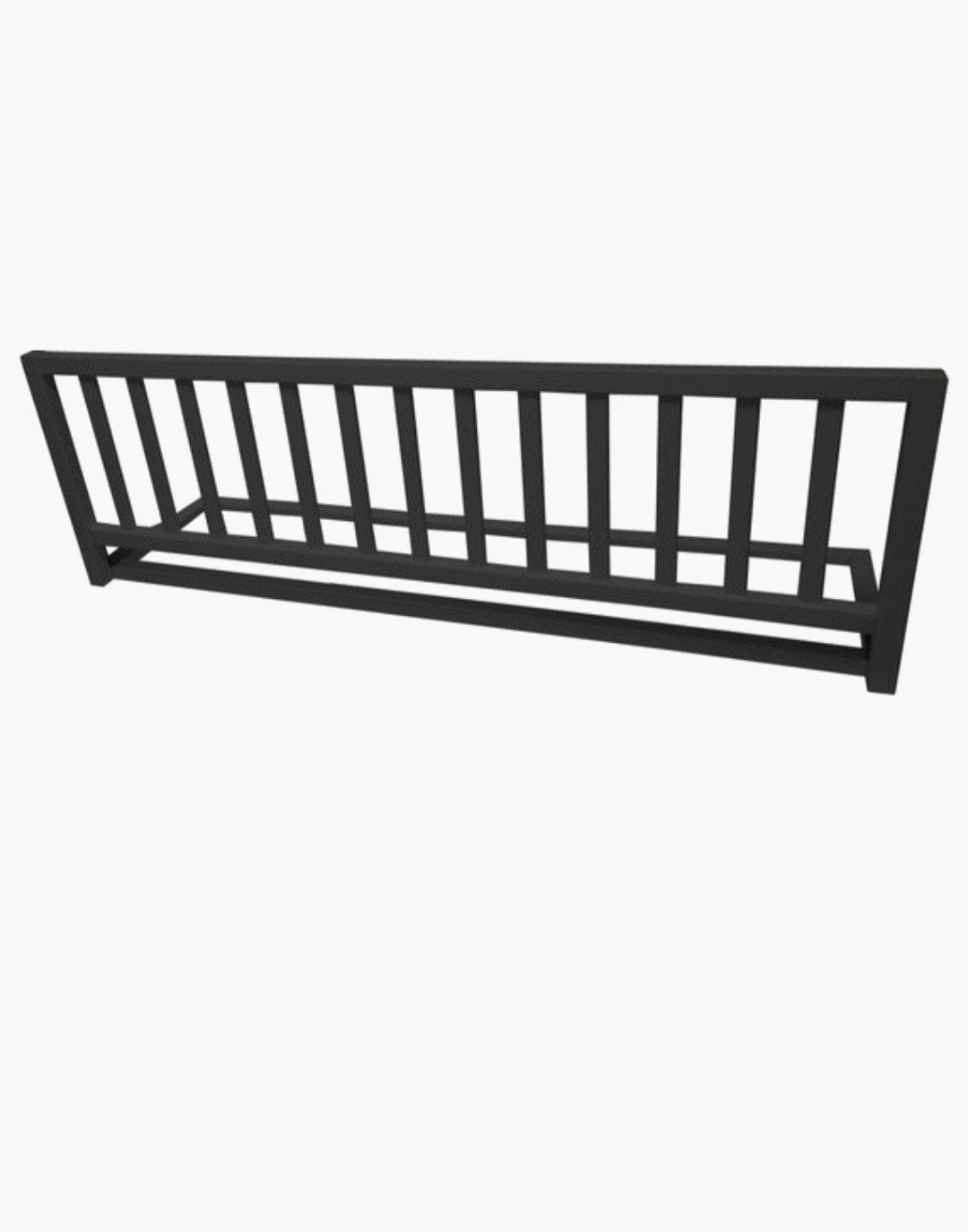 Zwart bedframe met spijlen - 180 cm of meer, Ophalen, Gebruikt, Minder dan 140 cm, 70 tot 85 cm