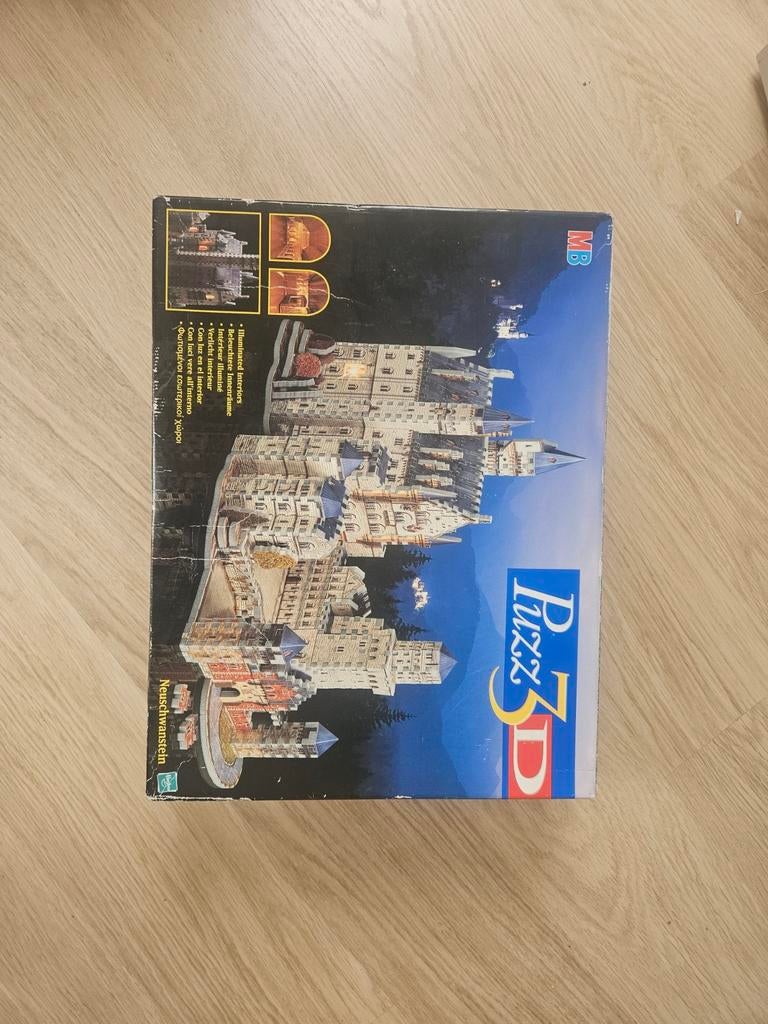 MB Puzz 3D Neuschwanstein Kasteel Puzzel, Ophalen of Verzenden, Minder dan 500 stukjes, Gebruikt, Rubik's of 3D-puzzel