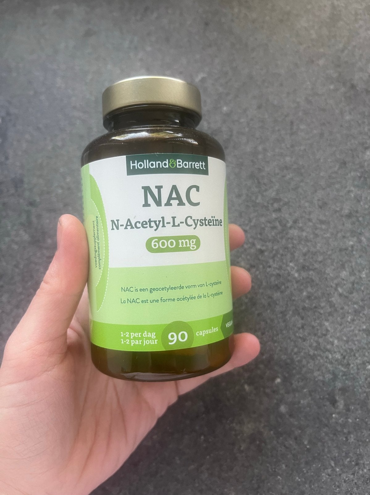 Holland & Barrett NAC N-Acetyl-L-Cysteïne 600 mg - 90 capsul, Ophalen of Verzenden, Nieuw, Overige typen