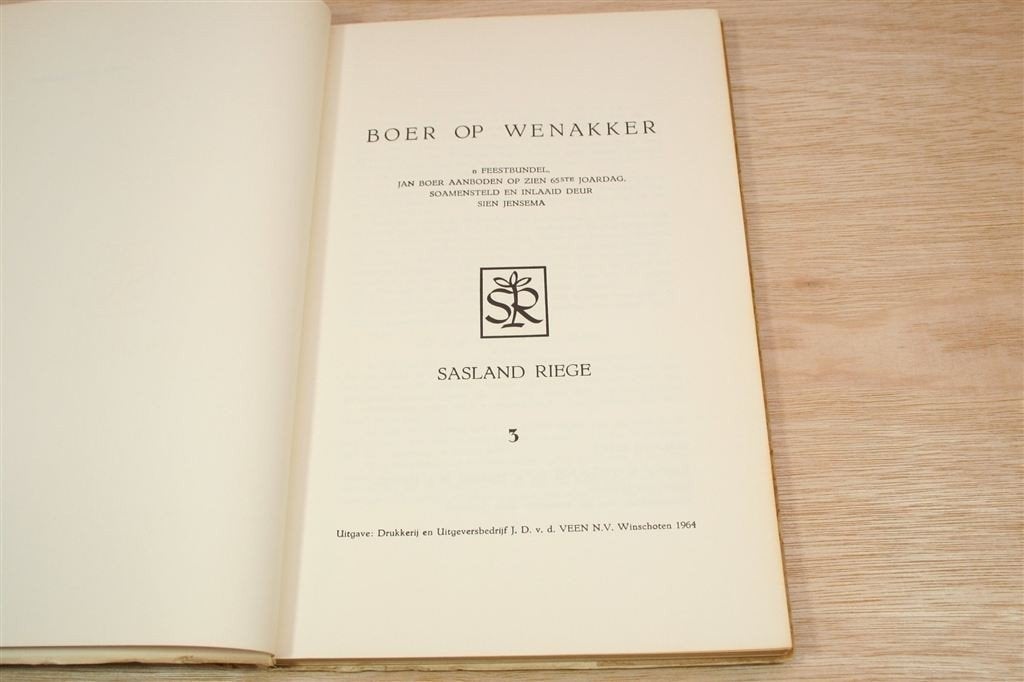 Boer op wenakker — \'N Feestbundel Jan Boer [1964], Ophalen of Verzenden, Gelezen