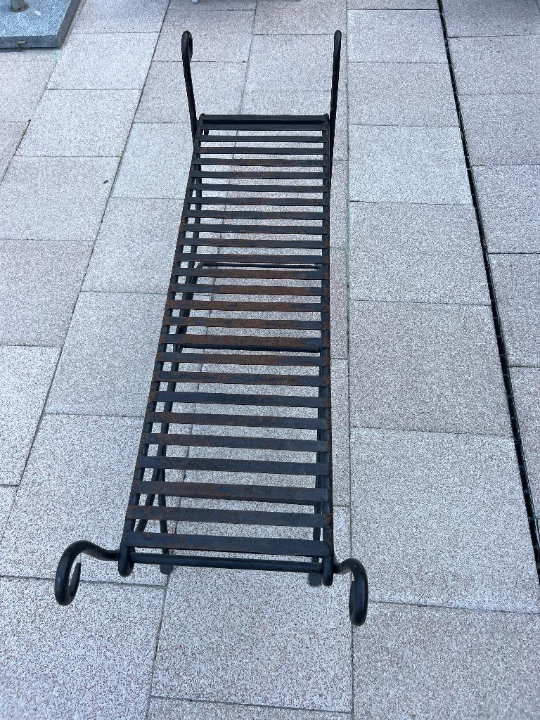 antiek tuinbankje, Ophalen, Gebruikt, Metaal