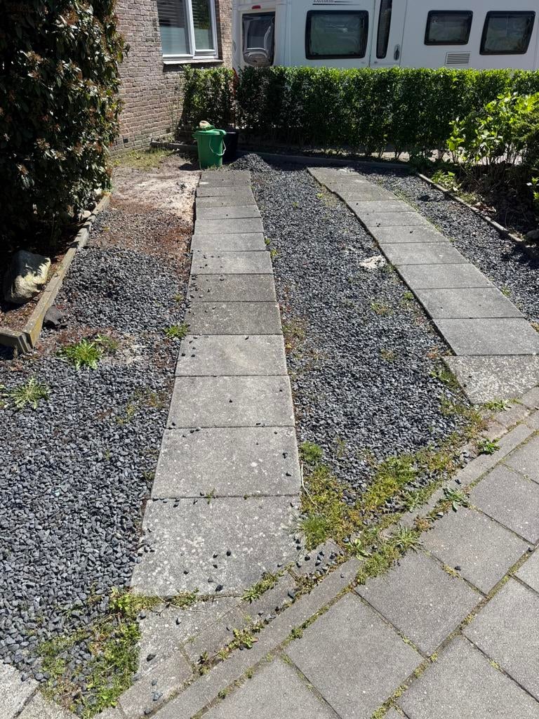 Gratis tegels en grind, Tuin en Terras, Ophalen, Gebruikt, Grind, Terrastegels