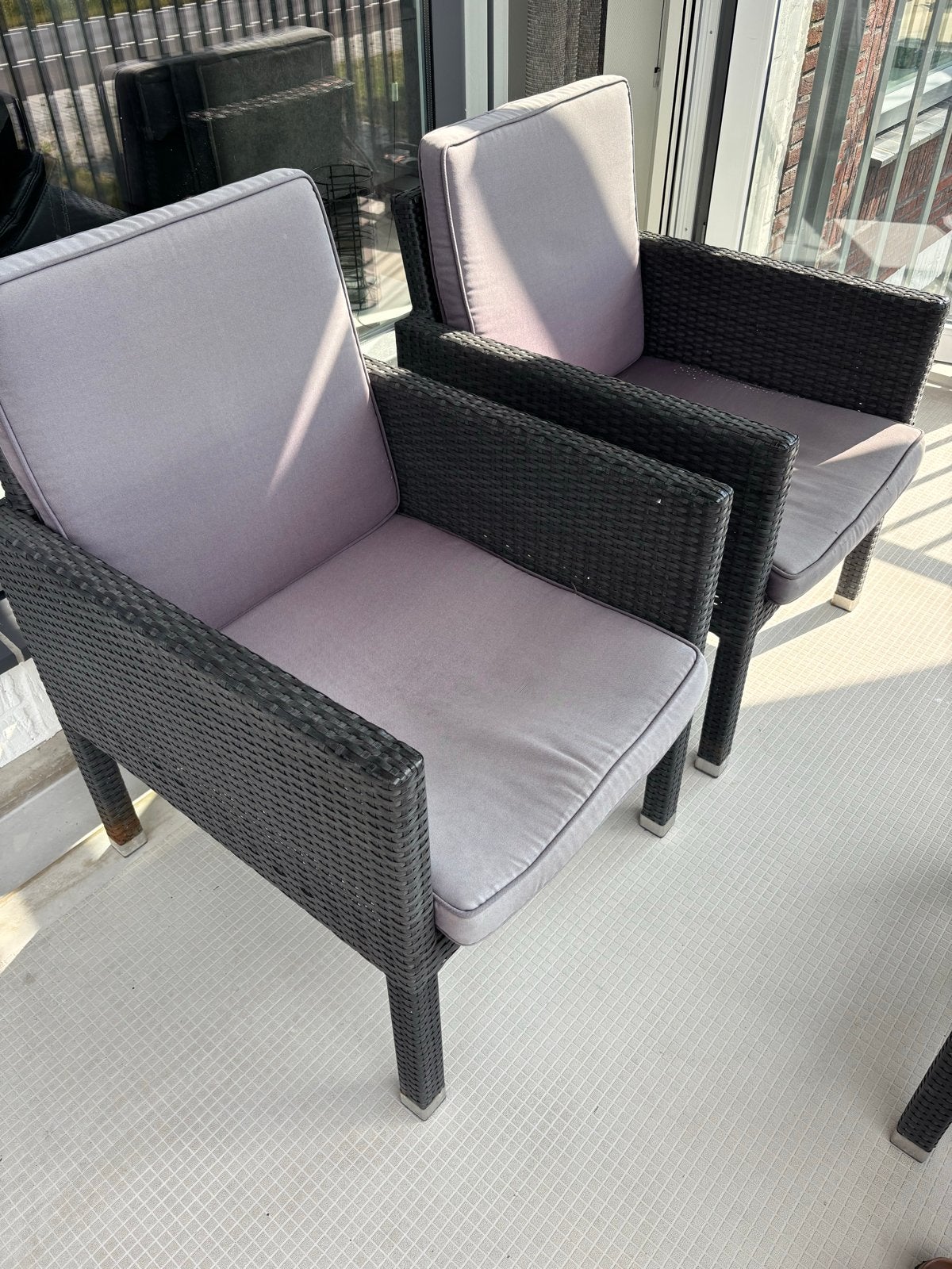 Jan de Bouvrie stoelen met voetenbankje, Ophalen of Verzenden, Gebruikt, Wicker