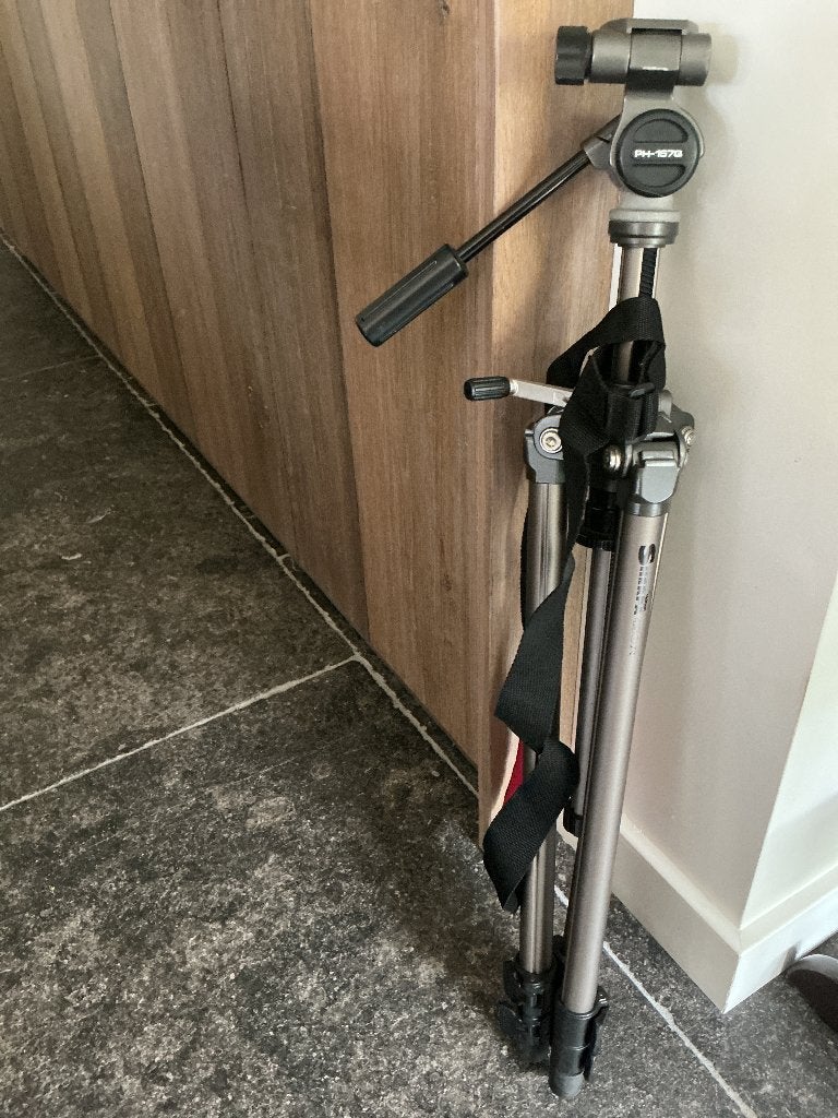 Fotopro Sherpa Carbon Statief Met draagriem 3/poot, Velbon, Zo goed als nieuw, Met balhoofd, 125 tot 150 cm