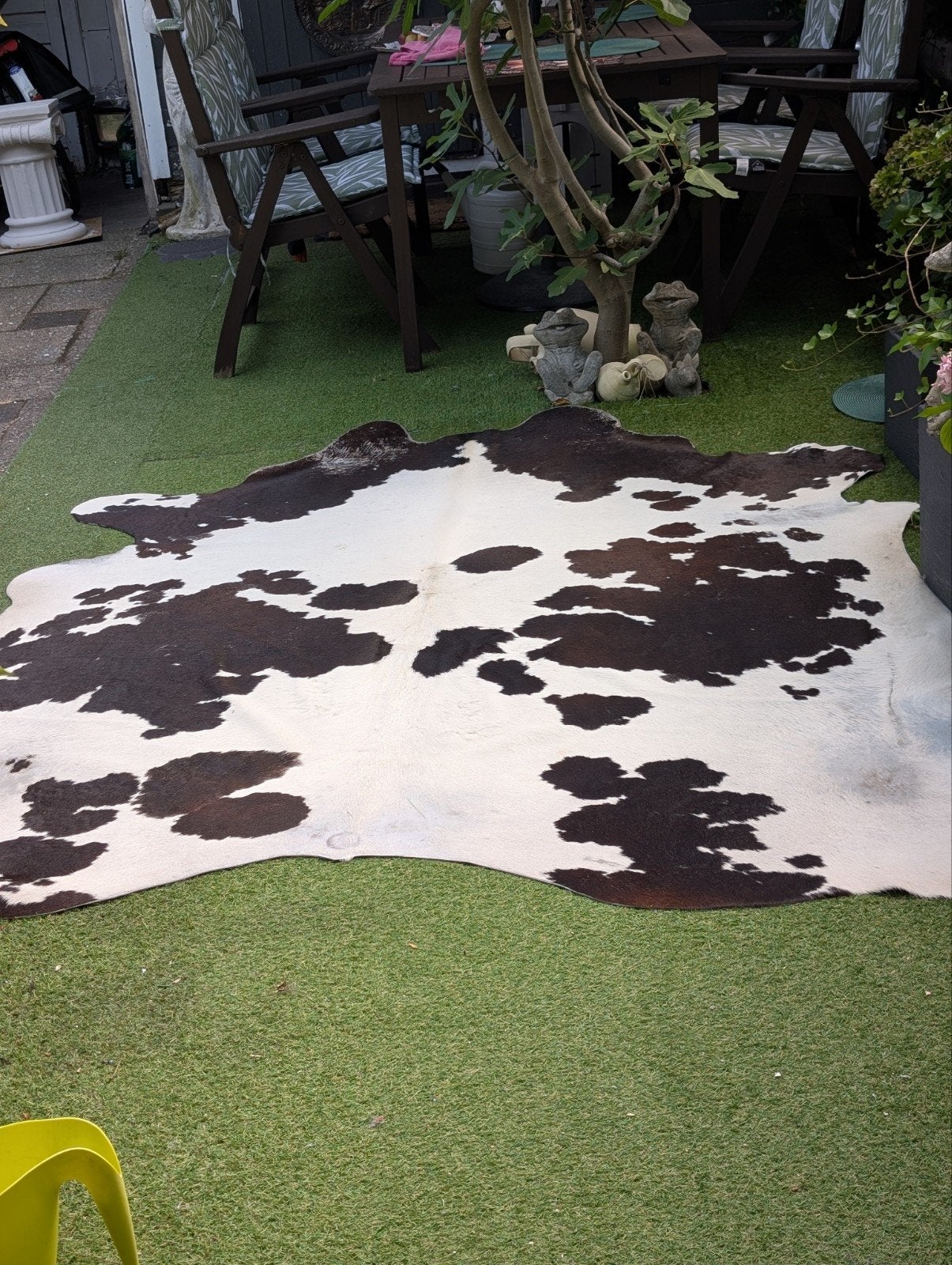 Koeienhuid vloerkleed, Ophalen, 150 tot 200 cm, 200 cm of meer, Zwart