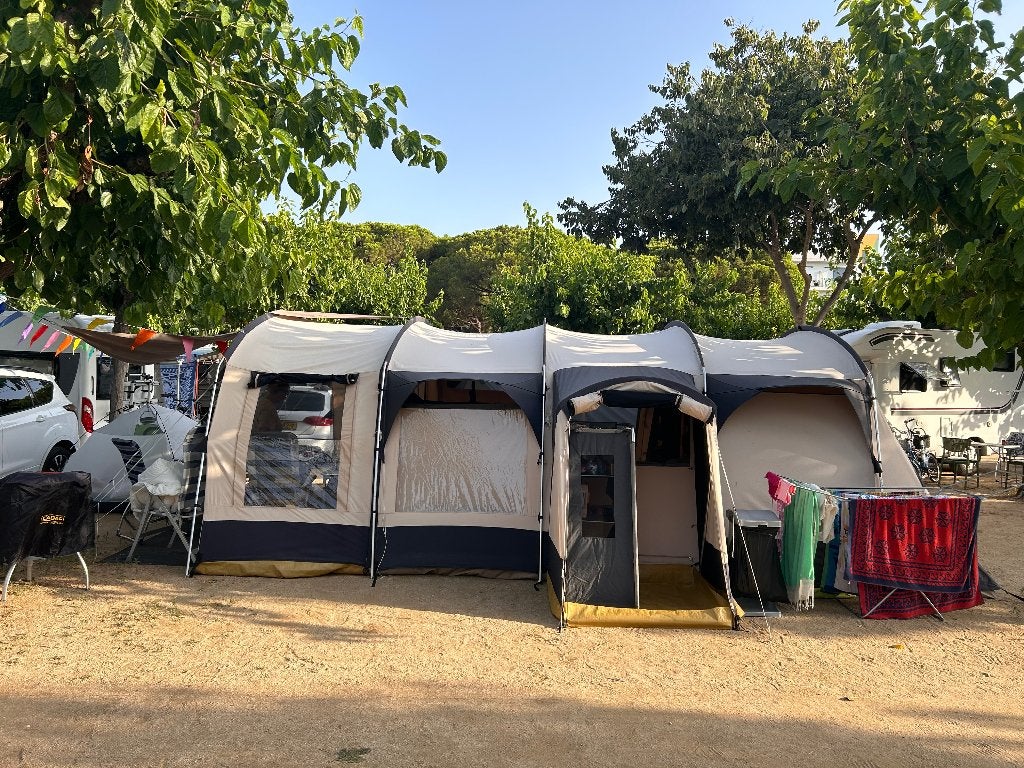 Obelink Amazonas 600 tunneltent + bagagewagen, Ophalen, Gebruikt, Tot en met 6