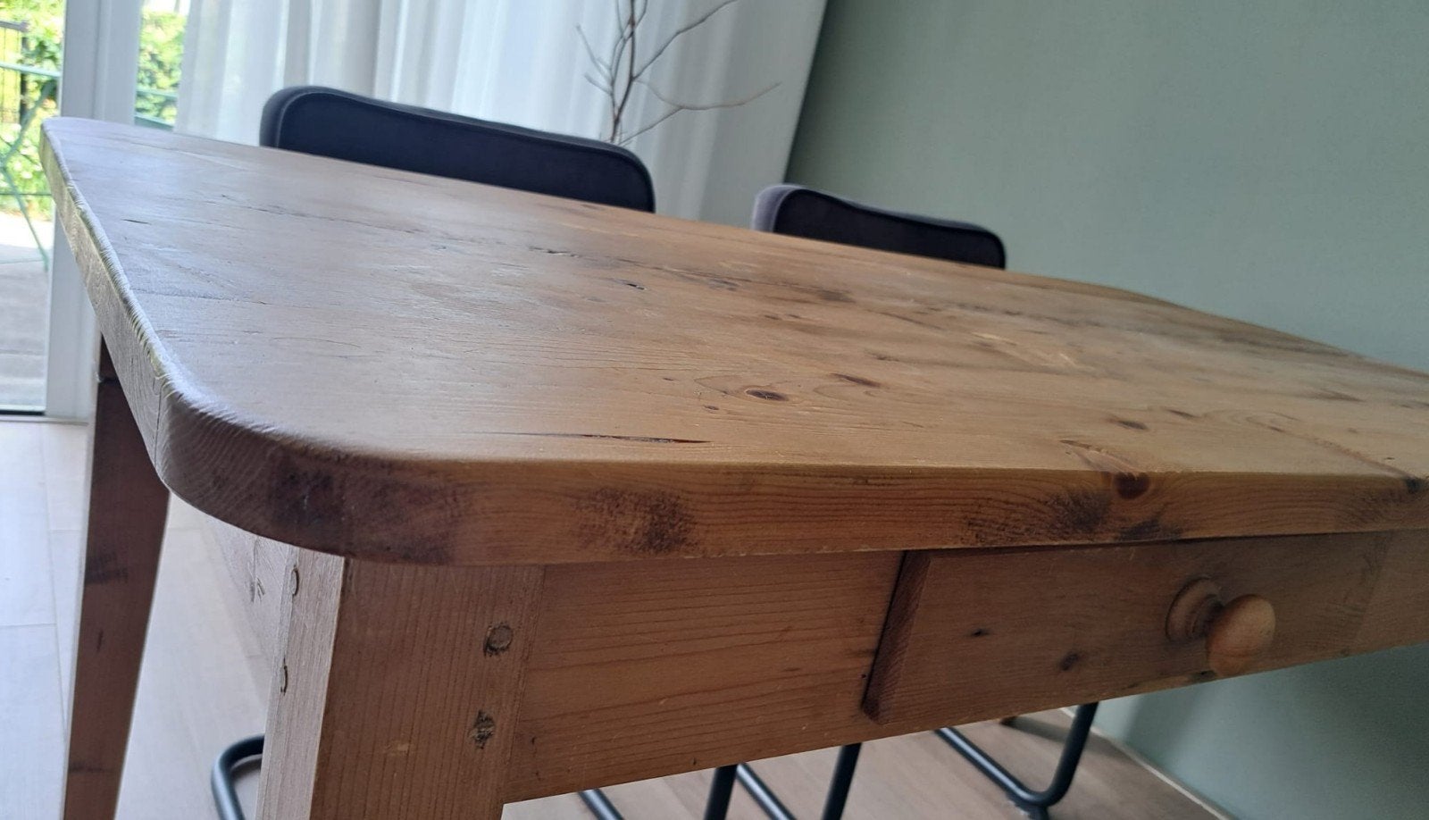 Eettafel 160x90 cm, Ophalen, Gebruikt, 50 tot 100 cm, 150 tot 200 cm