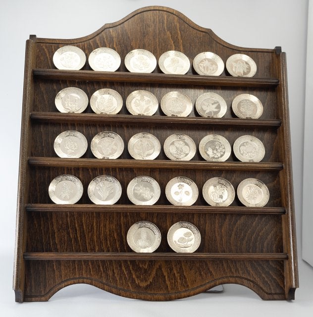 Exclusieve zilver botanisch miniatuurbordje alfabet 26 stuks, Verzenden