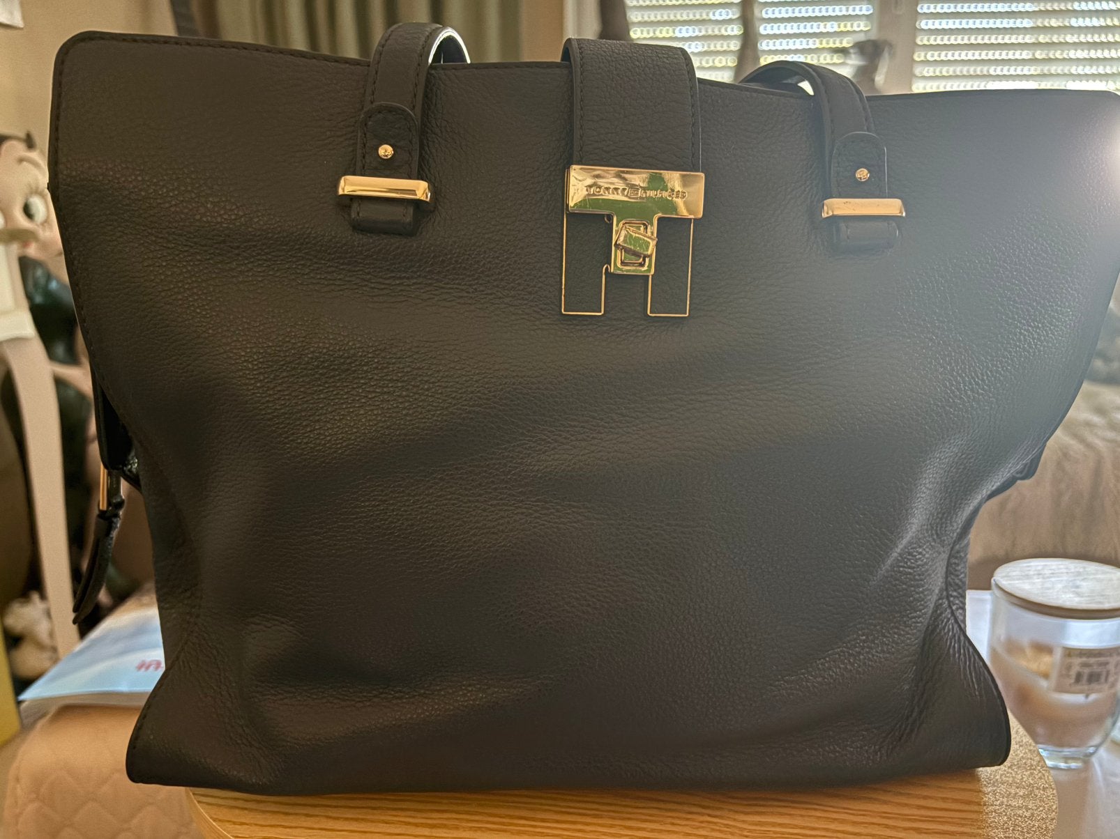 Schoudertas Tommy Hilfiger donkerblauwe tas als nieuw, 40 tot 60 cm, Blauw, Minder dan 35 cm, Zo goed als nieuw