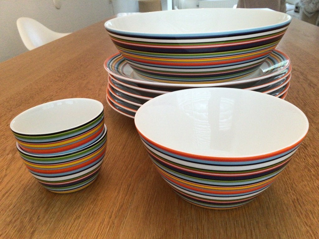 Iitttala Origo Oranje servies, Huis en Inrichting, Ophalen, Gebruikt, Overige merken, Schaal of Schalen