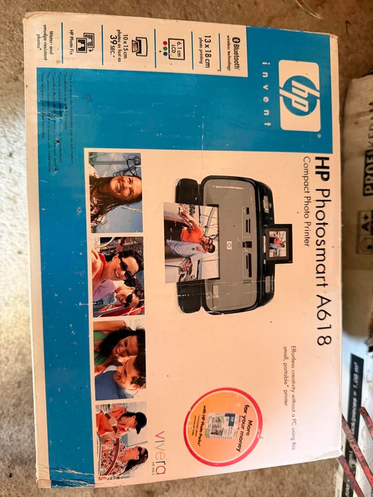 HP Photosmart A618 Compacte Fotoprinter - Bluetooth, Fotoprinter, Inkjetprinter, Ophalen of Verzenden, Draadloos