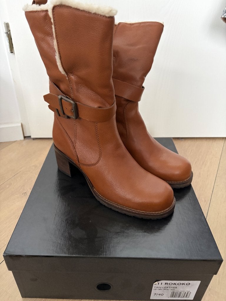 Dune London laarsjes/ dameslaarsjes gevoerd maat 40 nieuw, Bruin, Nieuw, Ophalen of Verzenden, Dune London
