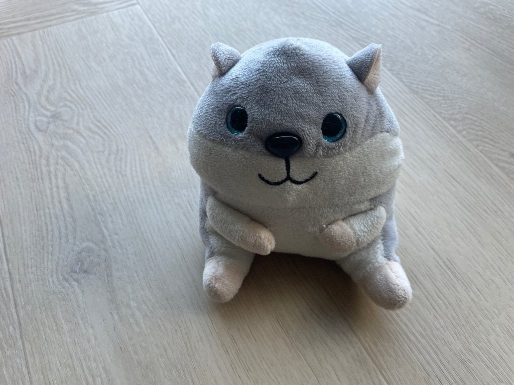 Hamster (Grijs/Wit) Pluche Knuffel (12 cm), Kinderen en Baby's, Speelgoed | Knuffels en Pluche, Overige merken, Overige karakters