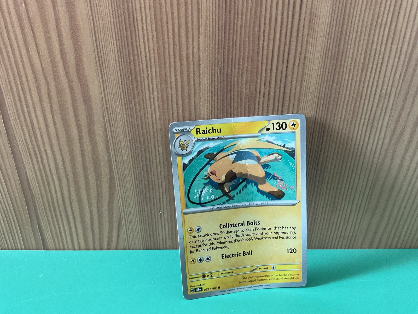 Pokémon Raichu Kaart - Stage 1, 130 HP, Ophalen, Zo goed als nieuw, Losse kaart