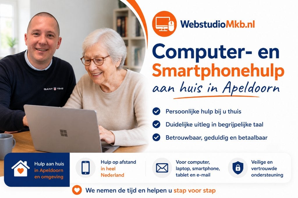 Computer en Smartphone/Telefoon Hulp aan Huis. Apeldoorn,, Ophalen of Verzenden, Zo goed als nieuw