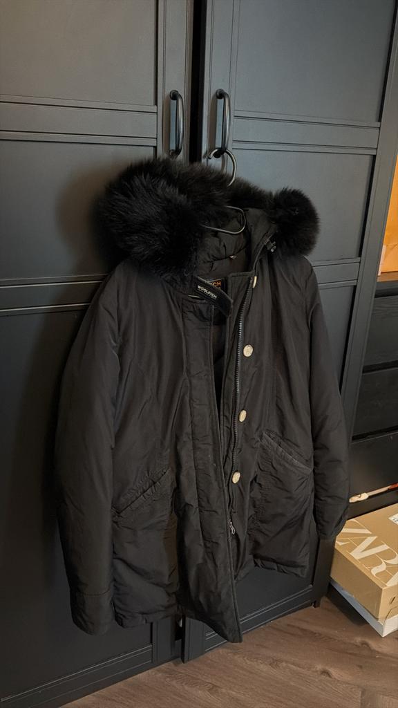 Woolrich Luxury Arctic Fox Parka Zwart Dames Maat M, Ophalen of Verzenden, Zo goed als nieuw, Maat 38/40 (M), Zwart