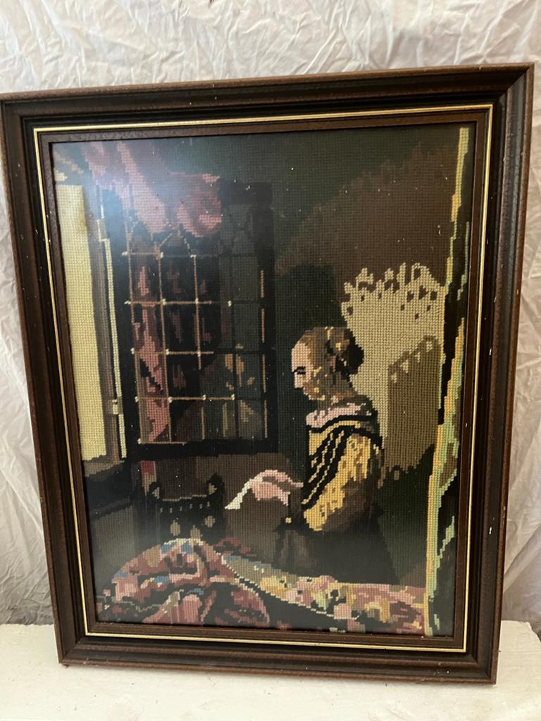 Geborduurd schilderij, Ophalen