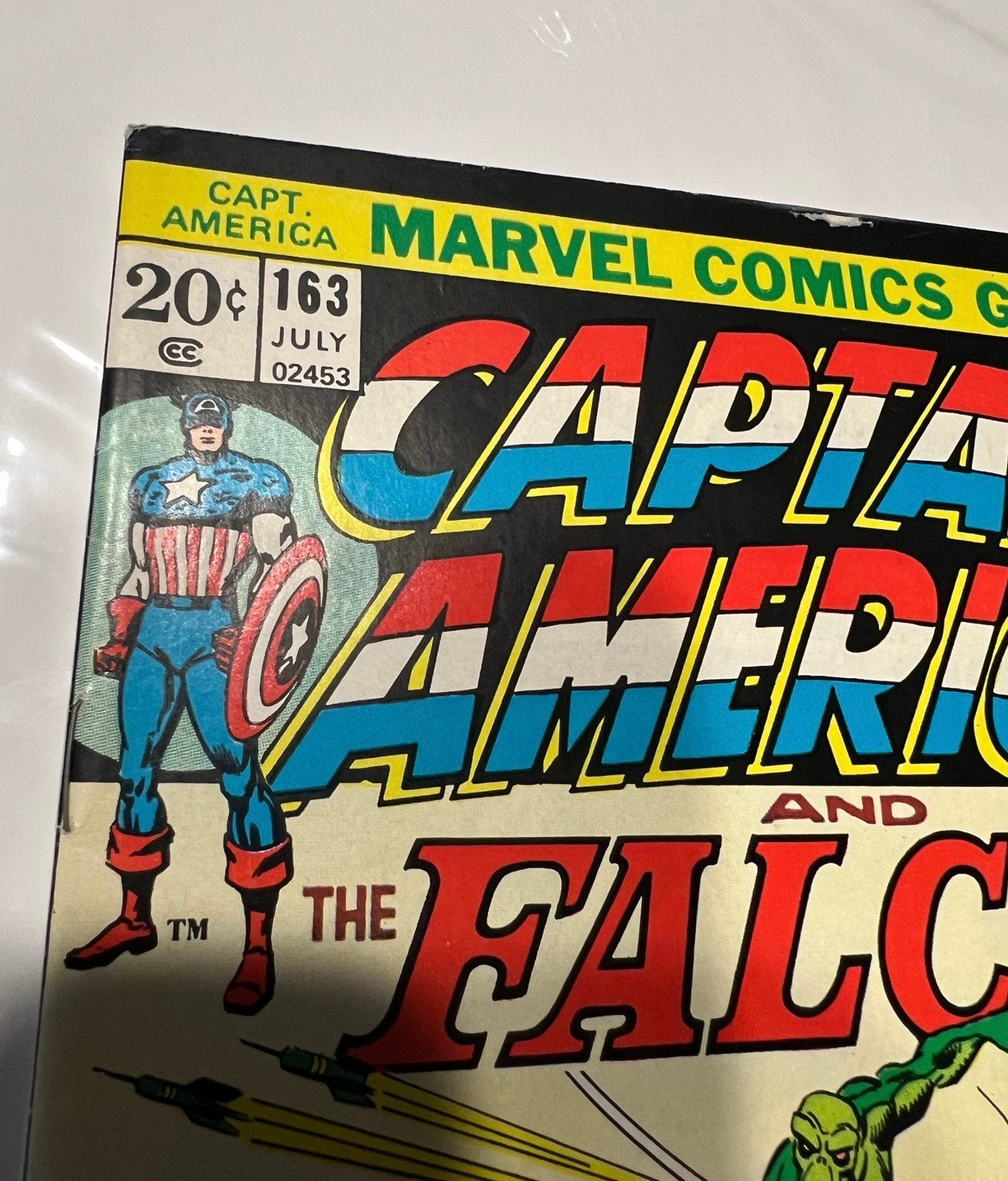 CAPTAIN AMERICA # 163 - 1973 SERPENT SQUAD - 1e Strip Comic, Boeken, Eén comic, Amerika, Ophalen of Verzenden, Zo goed als nieuw